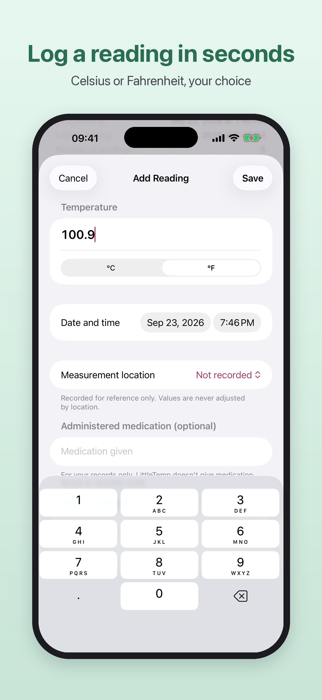 Adding a temperature reading in LittleTemp